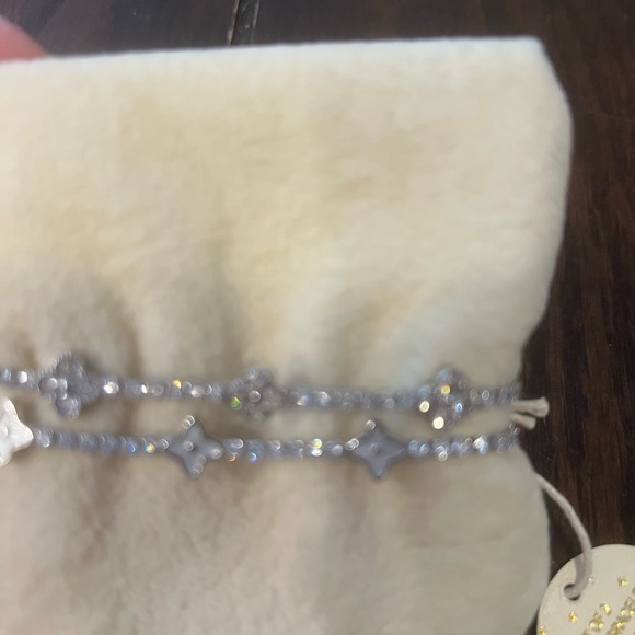 Eye Candy Women’s Set of 2 Separate Silver Tone Brass Cubic Zirconia Bracelets - Picture 2 of 5